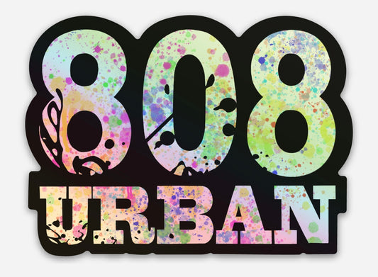 808 Urban Holographic (Black Splatter)